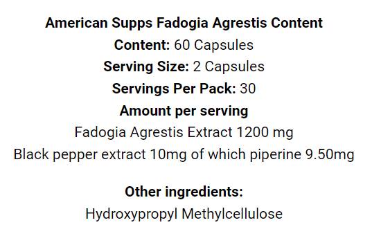 Fadogia Agrestis 1200 mg – 60 Kapseln