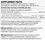 Vitamin E 400 IU | mit MCT -Öl - 60 Kapseln