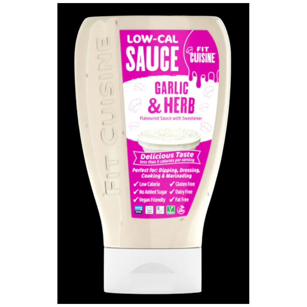 Fit Cuisine Low-Cal-Sauce | Knoblauch und Kräuter – 425 ml