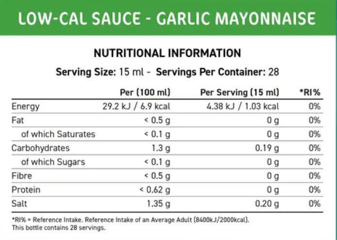 Fit Cuisine Low-Cal-Sauce | Knoblauch und Mayonnaise – 425 ml