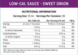 Fit Cuisine Low-Cal-Sauce | Süße Zwiebel – 425 ml