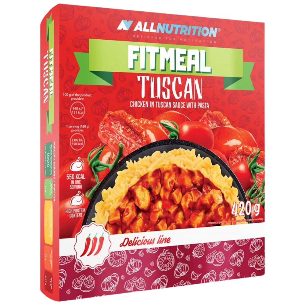 FitMeal Toskana | Verzehrfertige Mahlzeit mit hohem Proteingehalt – 420 Gramm