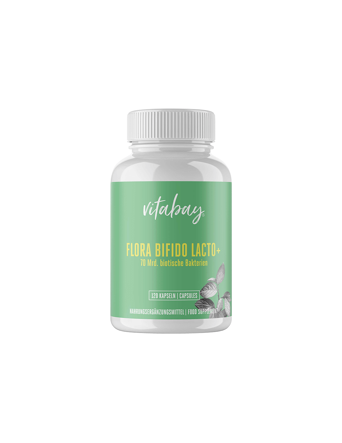 Probiotic + Zinc Flora Bifido Lacto + (70 Milliarden Probiotika, 14-Stamm-Formel), 120 <tc>Vitabay</tc> Kapseln