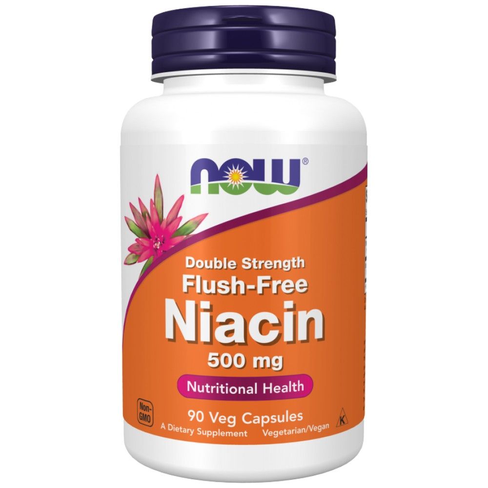 Flush-Free Niacin 500 mg | Doppelte Stärke – 180 Kapseln