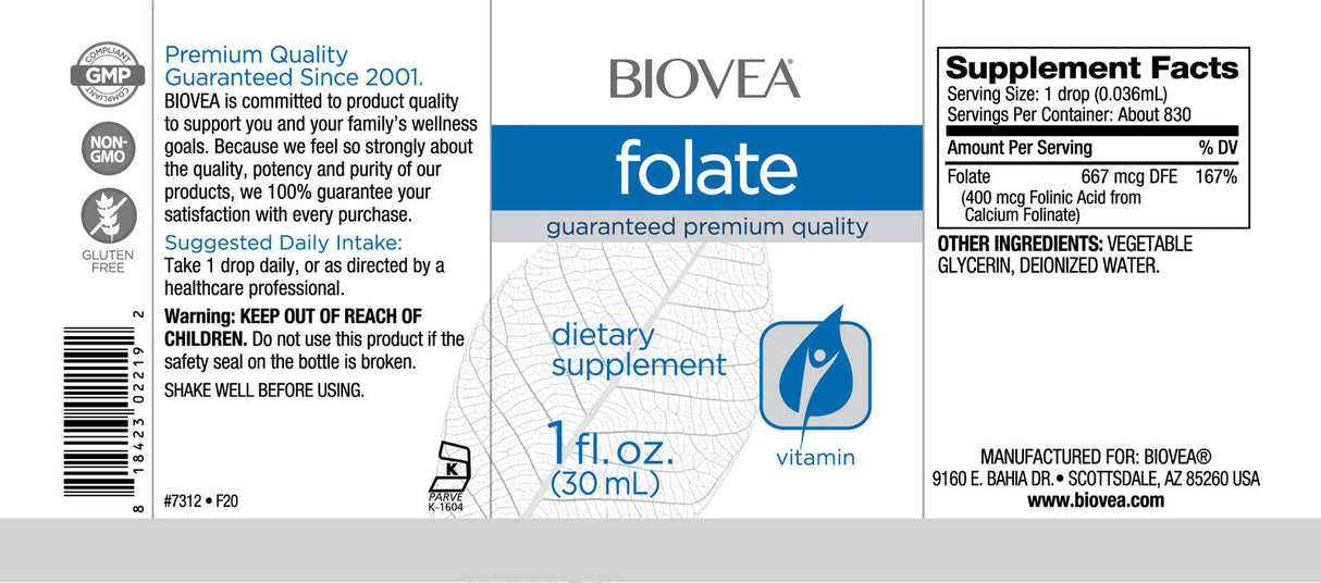 Folat-Flüssigkeitstropfen/30 ml