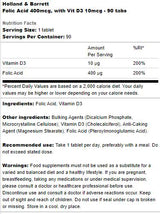 Folsäure 400 µg | Mit Vit D3 10 µg – 90 Tabletten