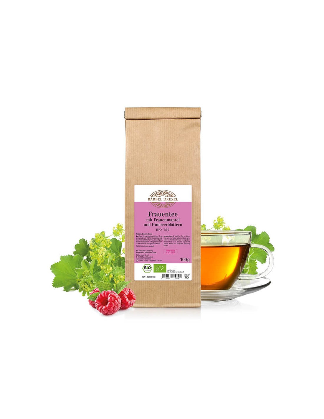 Frauentee mit Frauenmantel und Himbeerblättern Bio-Tee – Bio-Tee für den Hormonhaushalt der Frau, 100 g <tc>Bärbel Drexel</tc>