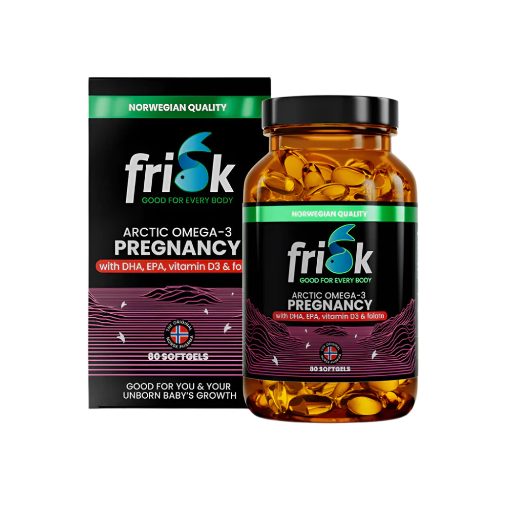 Arktische Schwangerschaft-Omega-3 für schwangere Frauen-100% wilder Kabeljau aus Norwegen-80 Kapseln