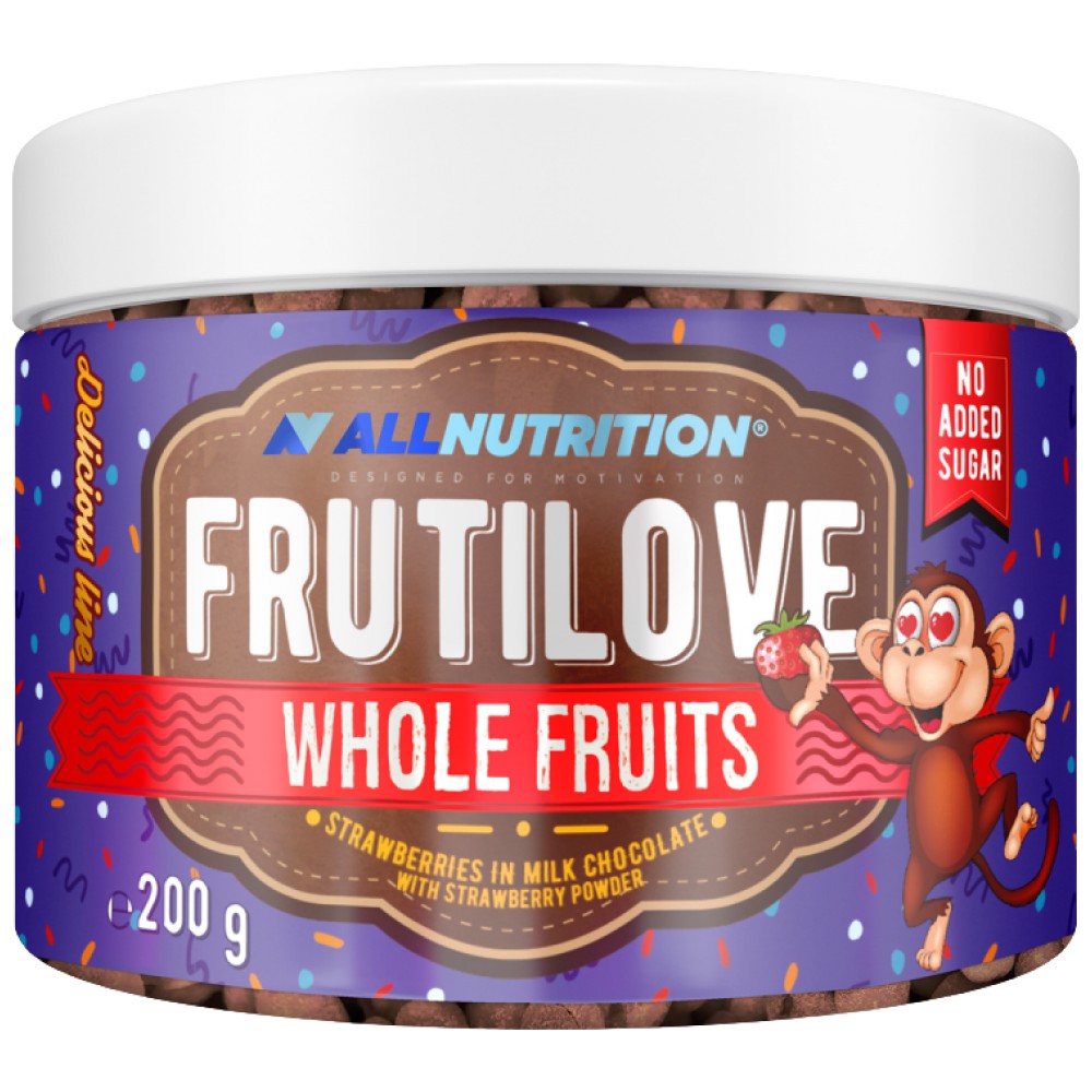 FrutiLove | Erdbeeren in Milchschokolade und Erdbeerpulver – 200 Gramm