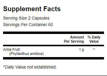Vollspektrum-Amla-Frucht 500 mg – 120 Kapseln