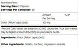 Vollspektrum-Zwiebelknolle 400 mg 60 Kapseln