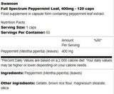 Vollspektrum-Pfefferminzblatt 400 mg 120 Kapseln