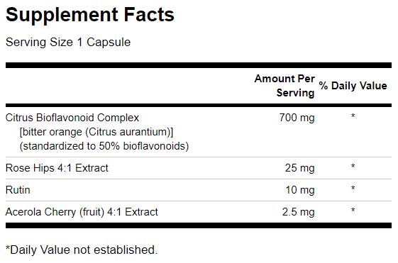 Vollspektrum Zitrusfrüchte Bioflavonoid -Komplex 250 Kapseln