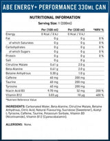 Abe Energy + Leistung | Alles schwarz alles, was zu trinken ist-330 ml
