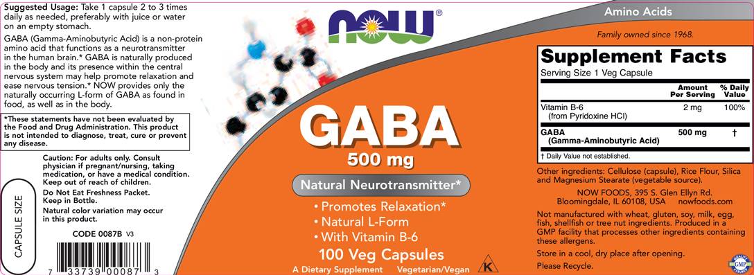 GABA 500 mg + B6 – 100 Kapseln