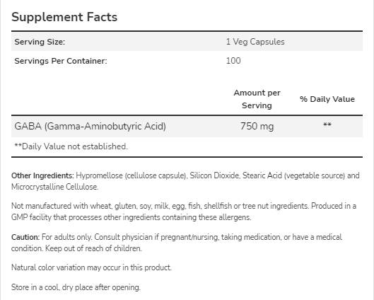 GABA 750 mg – 200 Kapseln