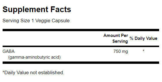 GABA 750 mg/Maximale Stärke – 60 Kapseln