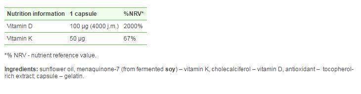 GOLD-Vit D3 + K2 30 Kapseln