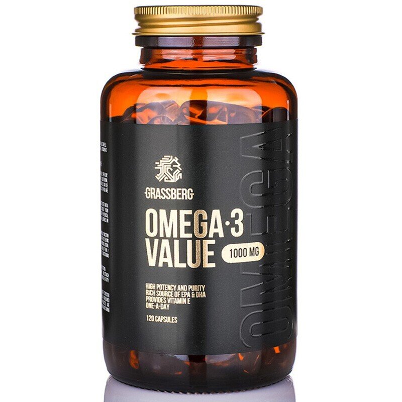 GRASSBERG Omega-3-Wert 1000 mg 60/90/120/Kapseln