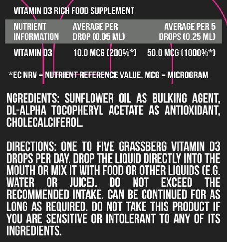 GRASSBERG Vitamin D3 Tropfen 400 IE 50 ml