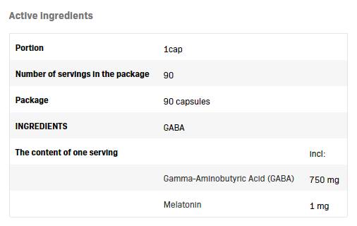 Gaba 750 mg | mit Melatonin 1 mg - 90 Kapseln