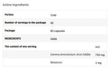 Gaba 750 mg | mit Melatonin 1 mg - 90 Kapseln