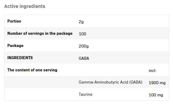 Gaba-Pulver – 200 Gramm
