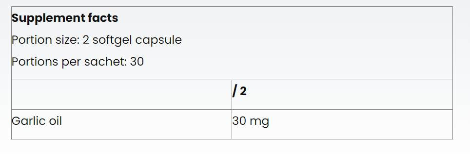 Knoblauchöl 30 mg – 60 Kapseln