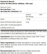 Knoblauchöl mit Allicin 2000 mg – 250 Kapseln