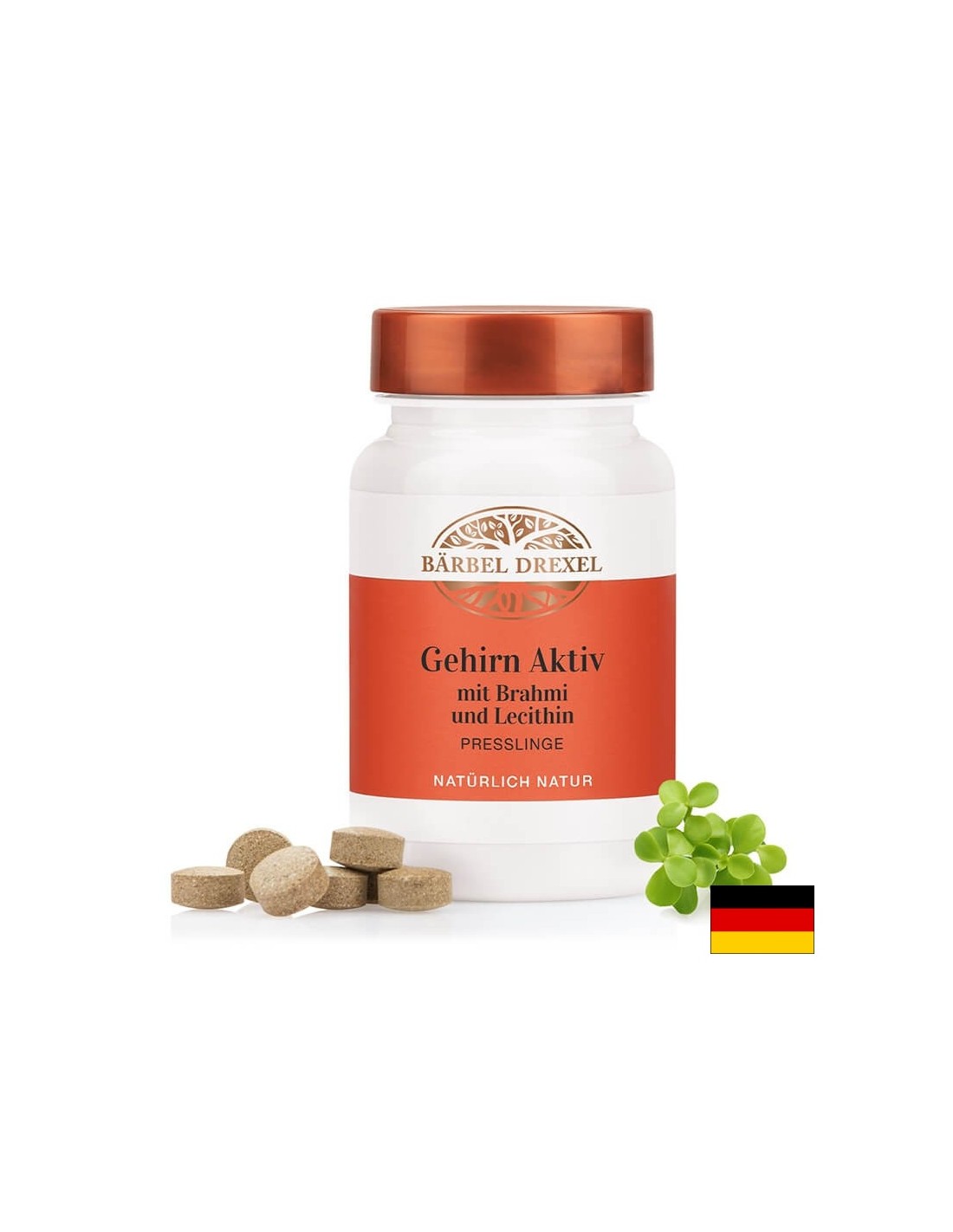 Gehirn Aktiv mit Brahmi und Lecithin/Für Gedächtnis und Konzentration, 90 Tabletten <tc>Bärbel Drexel</tc>