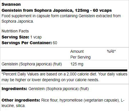 Genistein von Sophora Japonica 125 mg 60 Kapseln