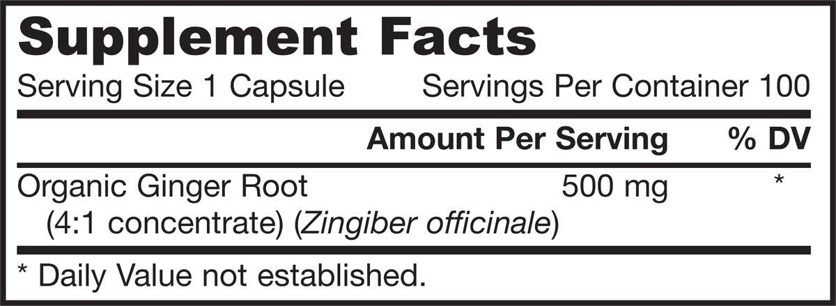 Ingwer 4:1 Konzentrat 500 mg 100 Kapseln
