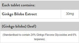 Ginkgo Biloba 30 mg – 120 Kapseln