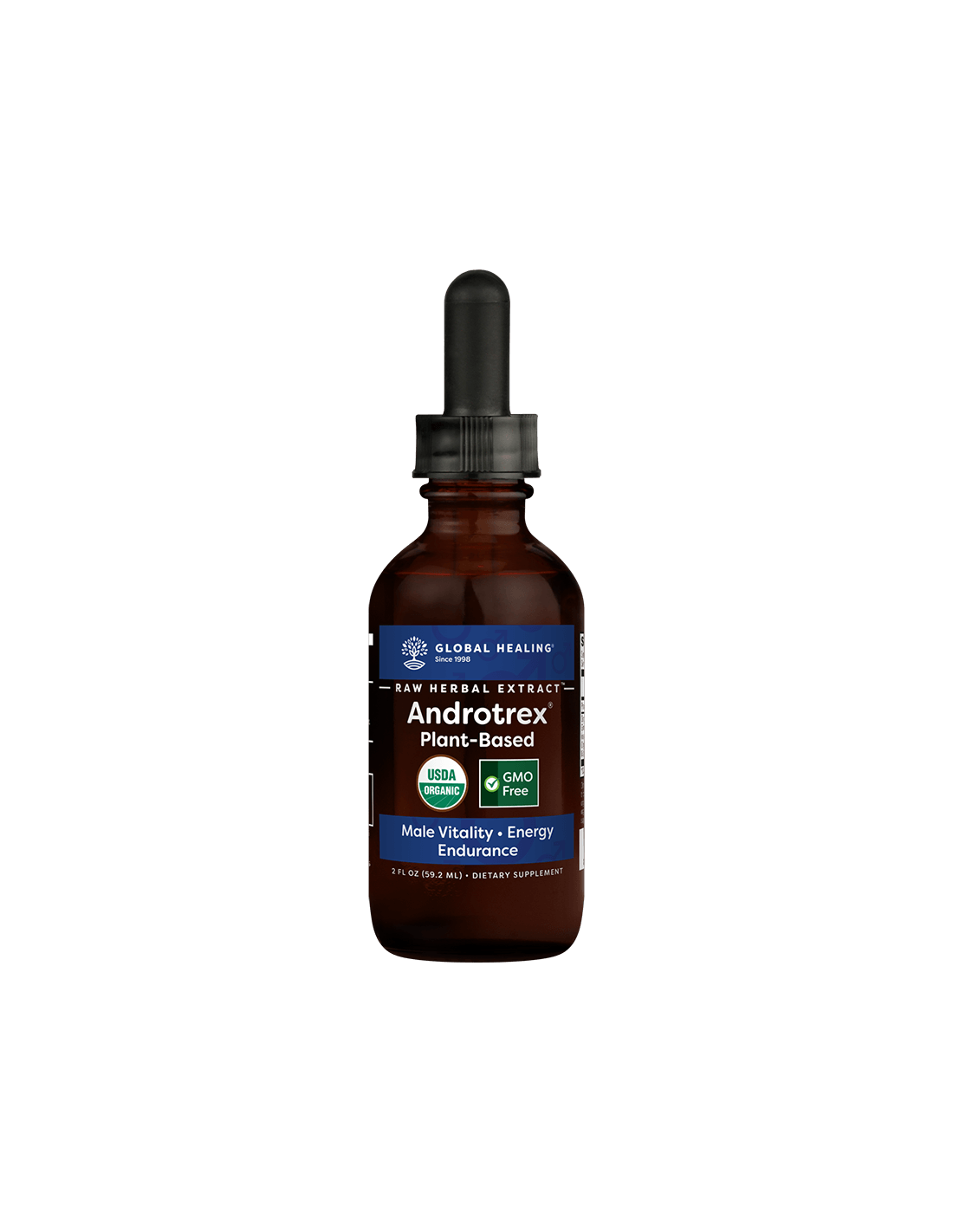 Androtrex® Raw Herbal Extract/Kräutermischung für den männlichen Hormonhaushalt, 59,2 ml Global Healing