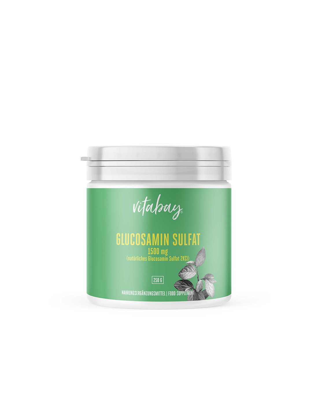 Glucosaminsulfat 2KCl Pulver 250 g - Glucosaminsulfat 1500 mg, 250 g Pulver <tc>Vitabay</tc>