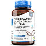 Glucosamin-Chondroitin /180 Kapseln, 90 Tage/ mit Kurkuma, Ingwer und Vitamin C <tc>Nutravita</tc>