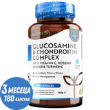 Glucosamin-Chondroitin /180 Kapseln, 90 Tage/ mit Kurkuma, Ingwer und Vitamin C <tc>Nutravita</tc>