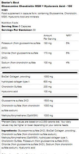 Glucosamin Chondroitin MSM | Mit Hyaluronsäure – 150 Kapseln