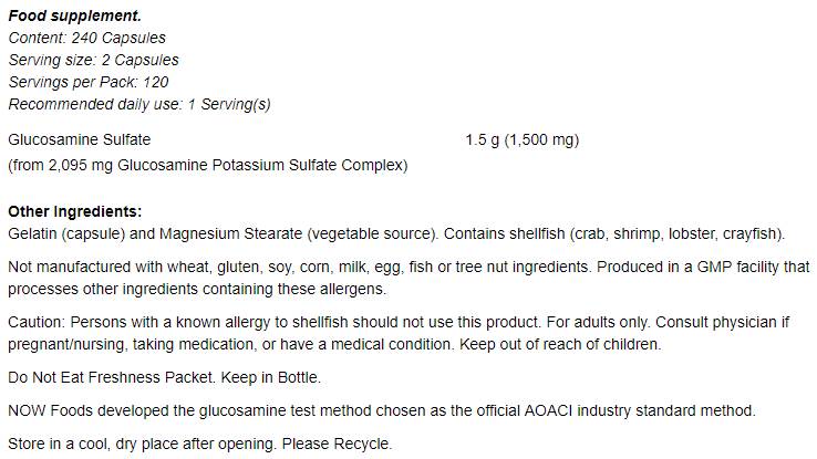 Glucosaminsulfat 750 mg – 240 Kapseln