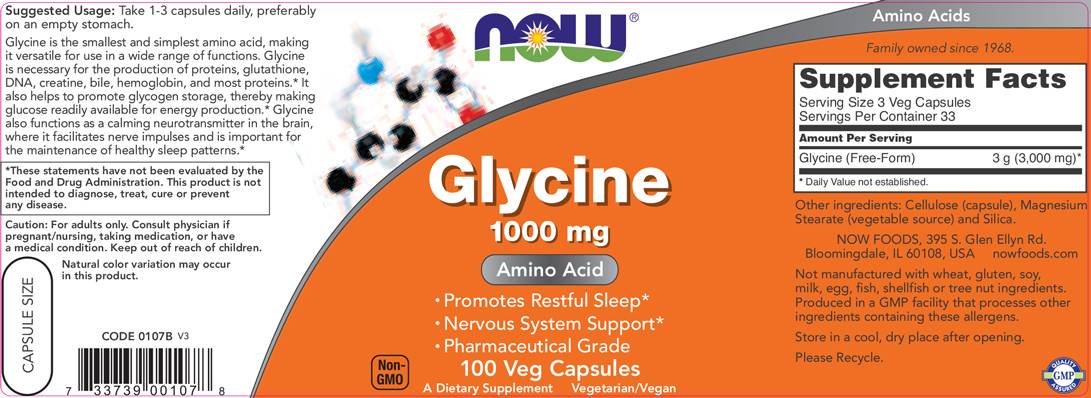 Glycin 1000 mg – 100 Kapseln