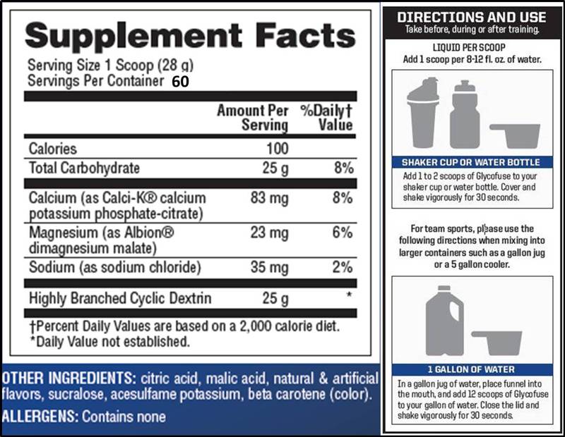GlycoFuse/Performance & Recovery-Kohlenhydrat – 870 Gramm
