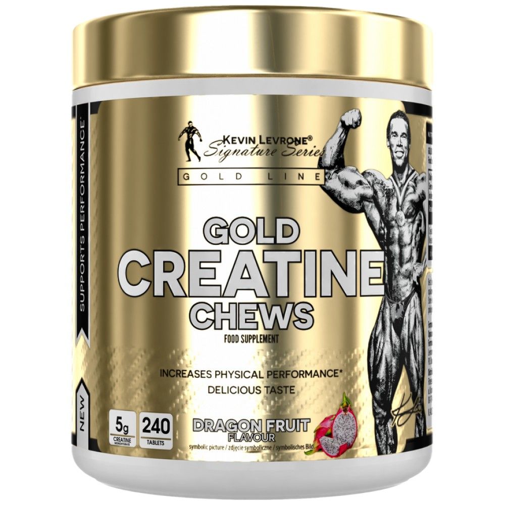 Gold Kreatin-Kaubonbons | Kreatin-Monohydrat – 240 Kautabletten