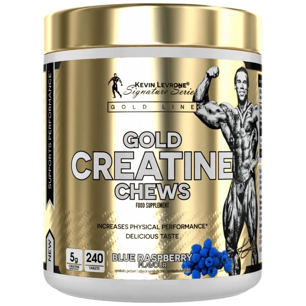 Gold Kreatin-Kaubonbons | Kreatin-Monohydrat – 240 Kautabletten