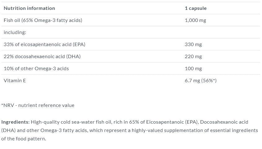Gold Omega 3 65 % 60 Kapseln. OLYMP