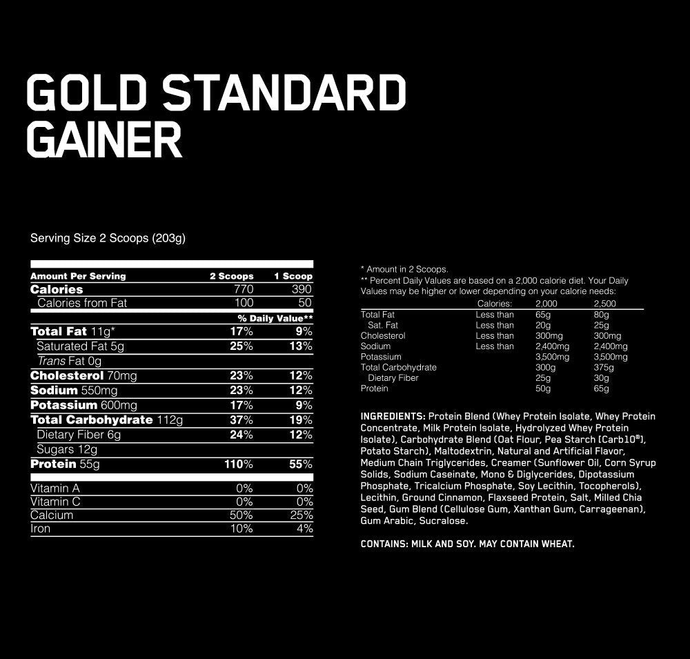 Gold Standard Gainer – 3.250 kg