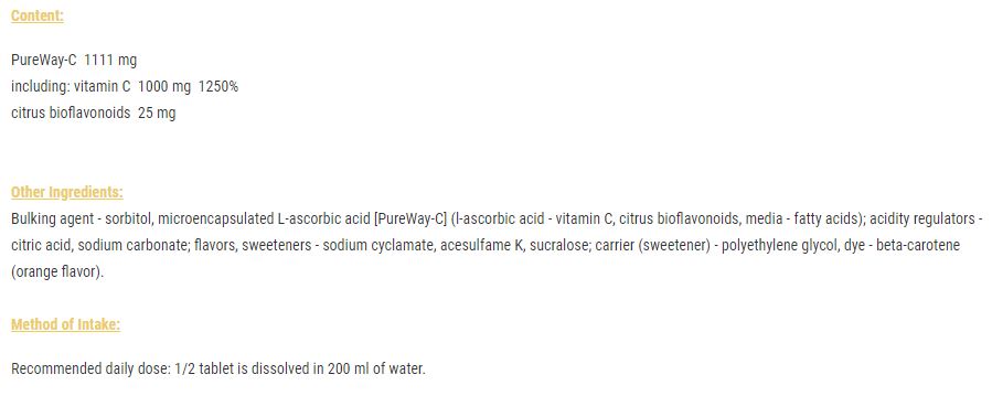 Gold Vit C 1000/Brausetabletten – 20 Brausetabletten