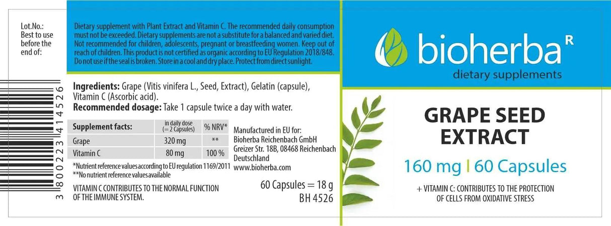 Traubenkernextrakt 280 mg – 60 Kapseln