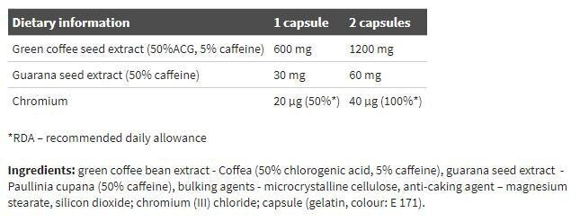 Grüner Kaffee, 30 Kapseln <tc>Olimp</tc>