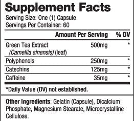Grüner Tee 500 mg/60 Kapseln