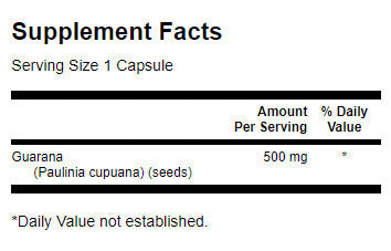 Guarana 500 mg – 100 Kapseln
